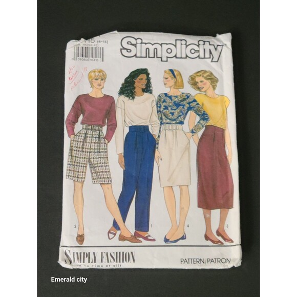 Vtg Simplicity 9784 Womens Sz 6-14 Skirt Fuss Free Fit Sewing Pattern Cut Taylor - Picture 2 of 7